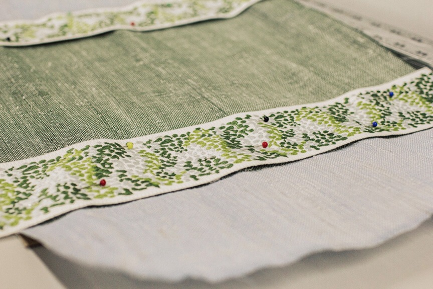 Brielle Embroidered Border by Samuel and Sons