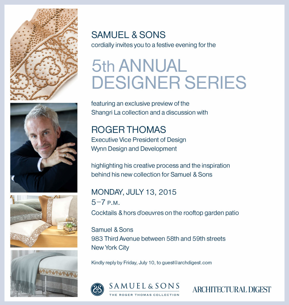 Samuel and Sons Designer Series Featuring Roger Thomas