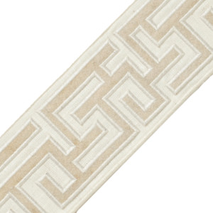 BORDERS/TAPES - 2.75" GREEK FRET EMBROIDERED BORDER - 21