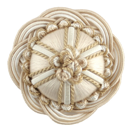 CORD WITH TAPE - 2" ORSAY SILK ROSETTE - 12