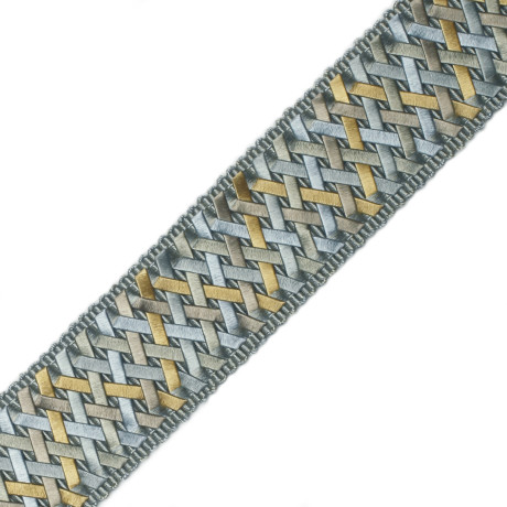 CORD WITH TAPE - 1.4" NORMANDY HANDWOVEN BORDER - 01