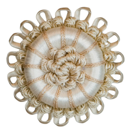 CORD WITH TAPE - 2.5" NORMANDY SILK ROSETTE - 02