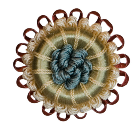 BORDERS/TAPES - 2.5" NORMANDY SILK ROSETTE - 19