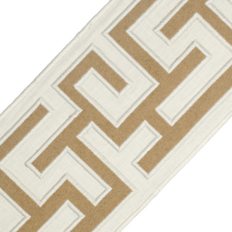 BORDERS/TAPES - 5" GREEK FRET EMBROIDERED BORDER - 02