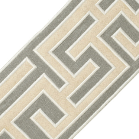 BORDERS/TAPES - 5" GREEK FRET EMBROIDERED BORDER - 03