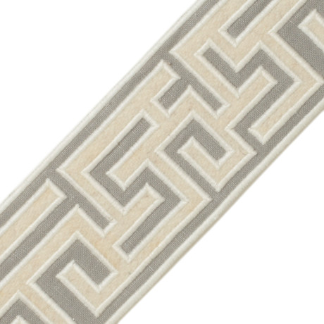 BORDERS/TAPES - 2.75" GREEK FRET EMBROIDERED BORDER - 03