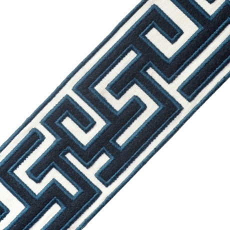 BORDERS/TAPES - 2.75" GREEK FRET EMBROIDERED BORDER - 09