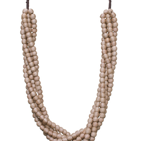 CORD WITH TAPE - DEWDROP BEADED ABACA HOLDBACK - 24