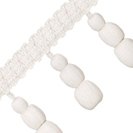 CORD WITH TAPE - BALI COTTON TRIPLE BEADED FRINGE - 03