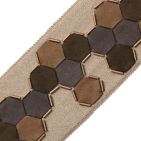 CORD WITH TAPE - HONEYCOMB APPLIQUE BORDER - 03