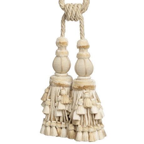 CORD WITH TAPE - BAGATELLE DOUBLE TASSEL TIEBACK - 01