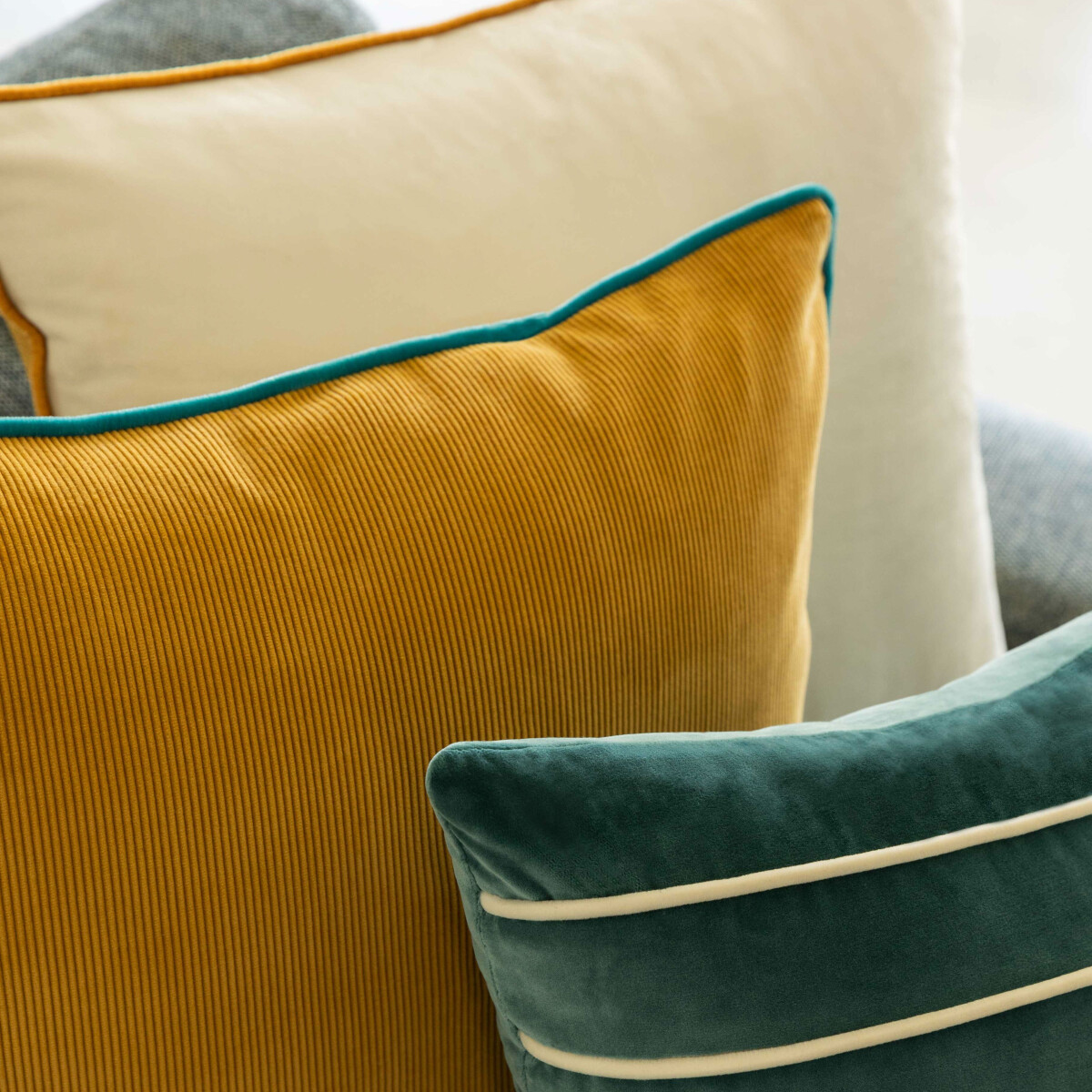 SWISS VELVET PIPING - CAFE - Samuel and Sons