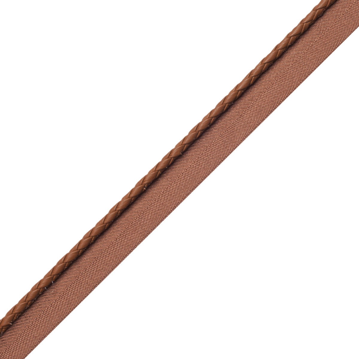 BRAIDED LEATHER CORD WITH TAPE - SORREL - Samuel and Sons