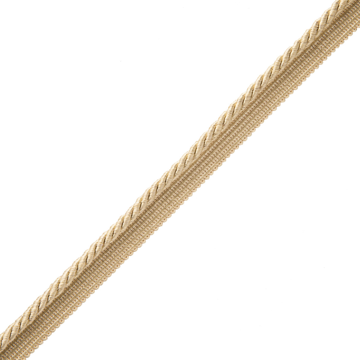 1/4 OBERON TWISTED CORD WITH TAPE - WHITE GOLD - Samuel and Sons