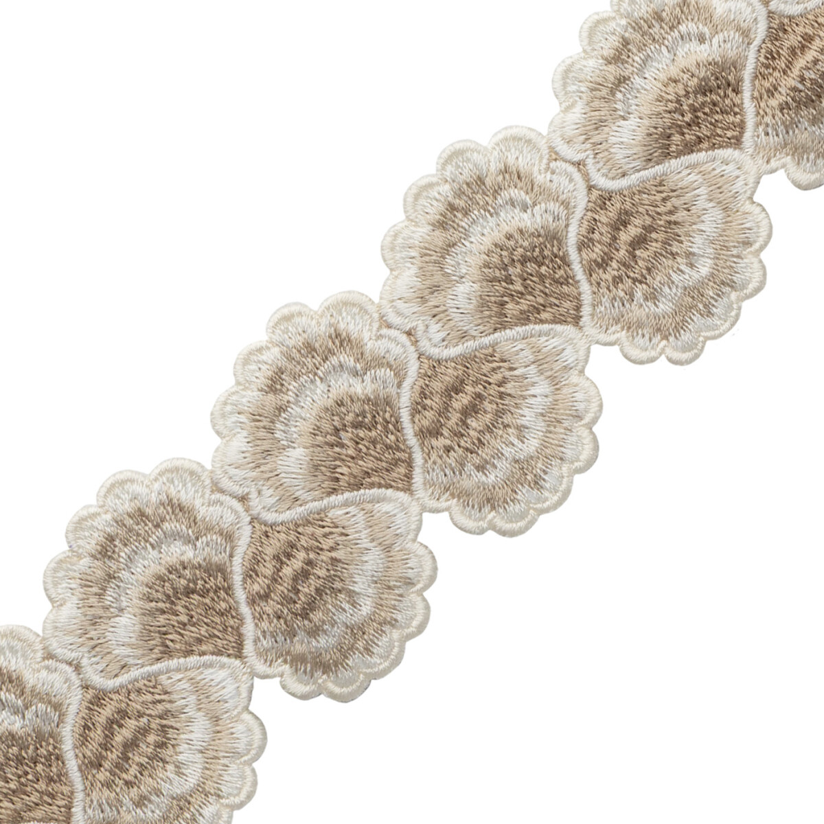 ROMAUNT EMBROIDERED BORDER - BOREAS OYSTER - Samuel and Sons