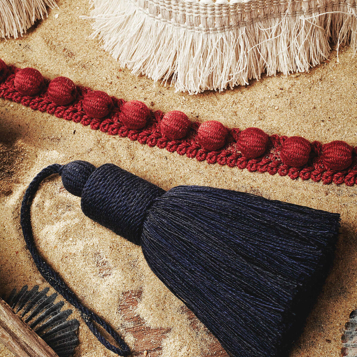 HARBOUR LINEN KEY TASSEL - KELP - Samuel and Sons
