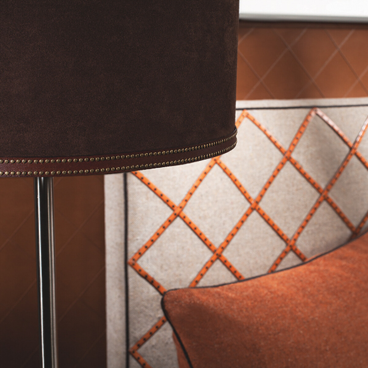 TOSCANA NUBUCK PIPING - MUSHROOM - Samuel and Sons