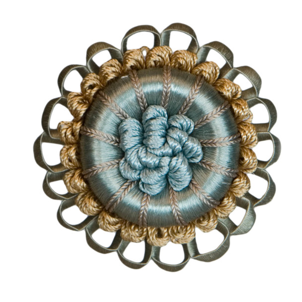 ROSETTES/TUFTS/FROGS - 2.5" NORMANDY SILK ROSETTE - 01