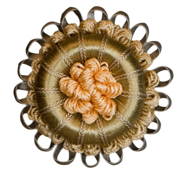 ROSETTES/TUFTS/FROGS - 2.5" NORMANDY SILK ROSETTE - 17