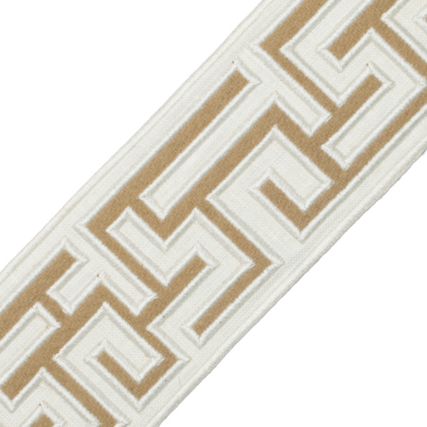 BORDERS/TAPES - 2.75" GREEK FRET EMBROIDERED BORDER - 02