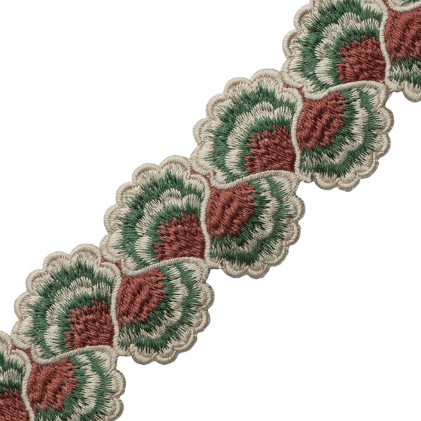 ROMAUNT EMBROIDERED BORDER - REVERIE TERRA - Samuel and Sons