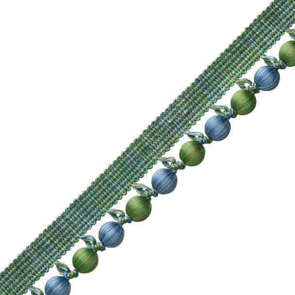 ROMAUNT BEADED CORD - OPHELIA EMERALD - Samuel and Sons