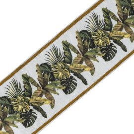 MDS EMBROIDERED LATTICE BORDER - WILLOW - Samuel and Sons